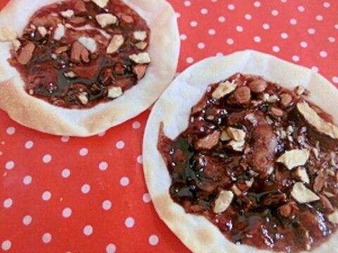 餃子の皮で！アーモンドチョコ♪